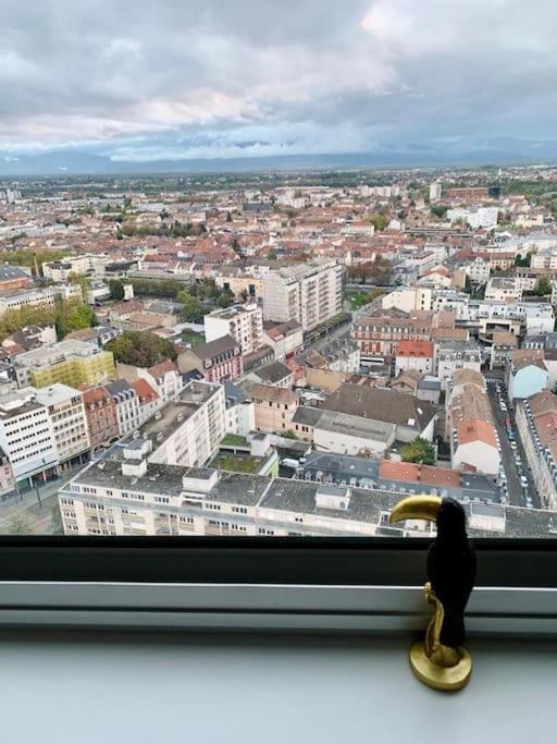 Grand Appartement 2 Chambres 5 Pers Max, Vue Panoramique Avec Parking Mulhouse Bagian luar foto